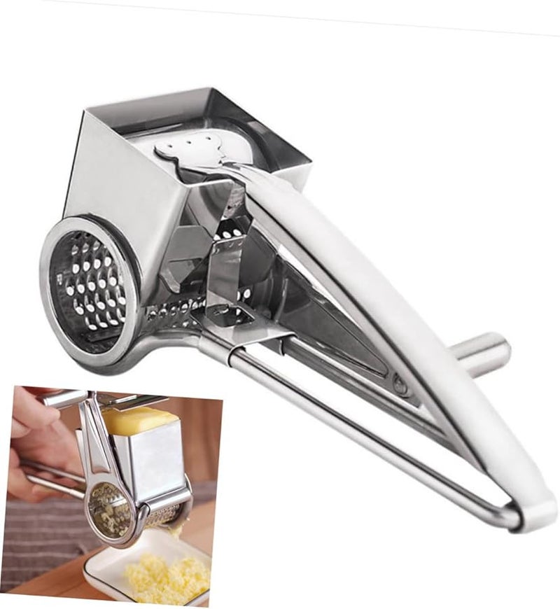 Stainless Steel Rotary Cheese Grater Multi Functional Cutter For Vegetables Chocolate - Image 4